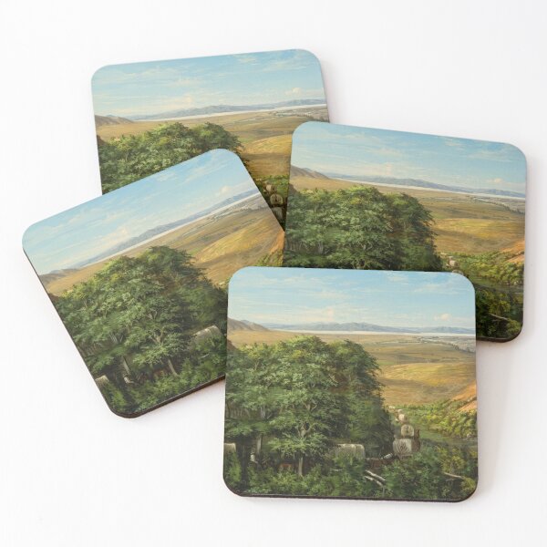 Item preview, Entering Great Salt Lake Valley Pioneer Wagon Landscape Painting designed and sold by TheSoulOfArt.