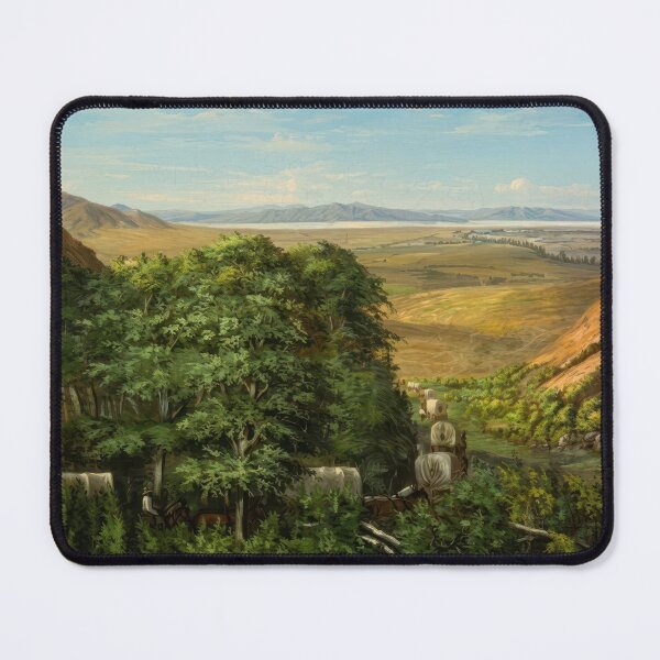 Item preview, Entering Great Salt Lake Valley Pioneer Wagon Landscape Painting designed and sold by TheSoulOfArt.