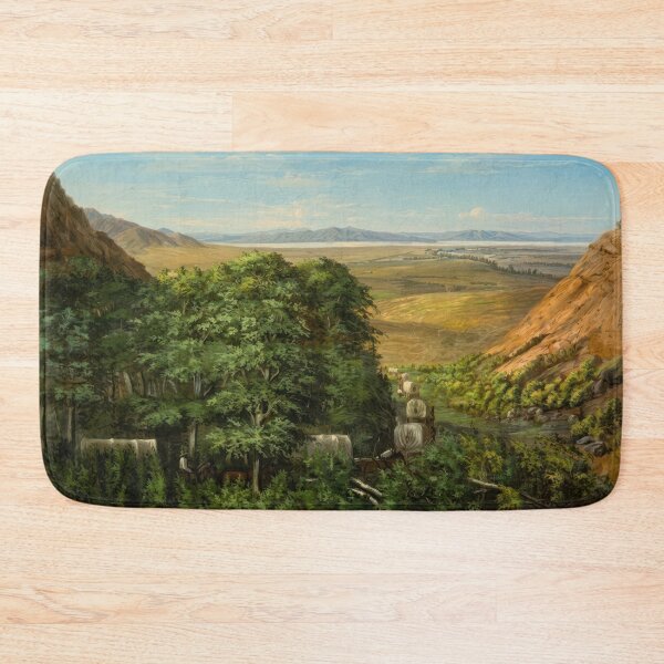 Item preview, Entering Great Salt Lake Valley Pioneer Wagon Landscape Painting designed and sold by TheSoulOfArt.