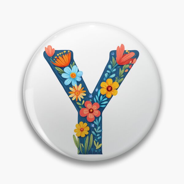 Item preview, Floral Letter Y - Vibrant Botanical Alphabet Art Print designed and sold by DesignArtist.ia.