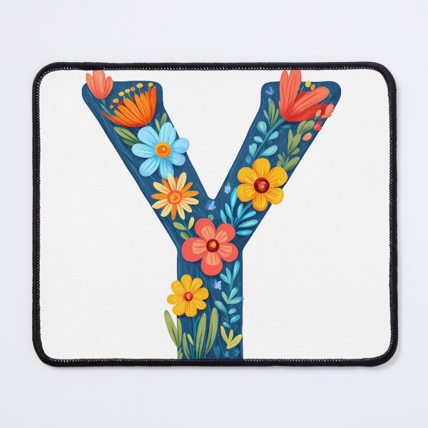 Item preview, Floral Letter Y - Vibrant Botanical Alphabet Art Print designed and sold by DesignArtist.ia.