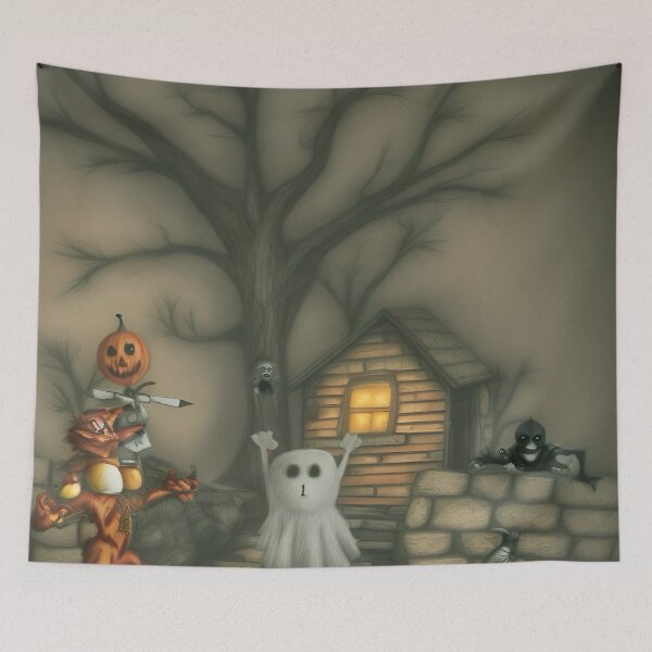 Item preview, Cute Horror scene designed and sold by Glenbobagins.