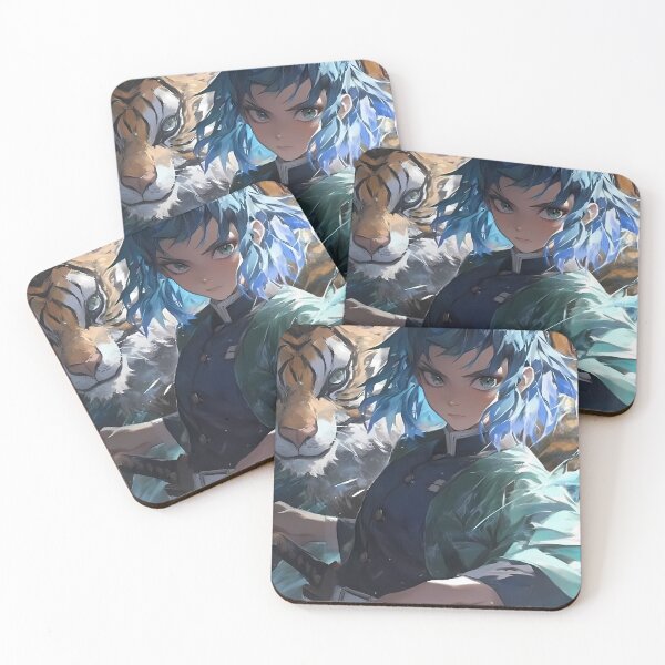Item preview, Inosuke Hashibira Demon Slayer Fierce Look Cool Tones designed and sold by PMartistStudio.