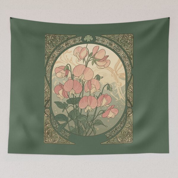 Item preview, Sweet Pea Vine Birth Month Flower designed and sold by taiche.