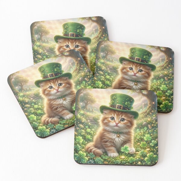 Item preview, The Lucky Kitten of the Green Meadow designed and sold by petloverheaven.