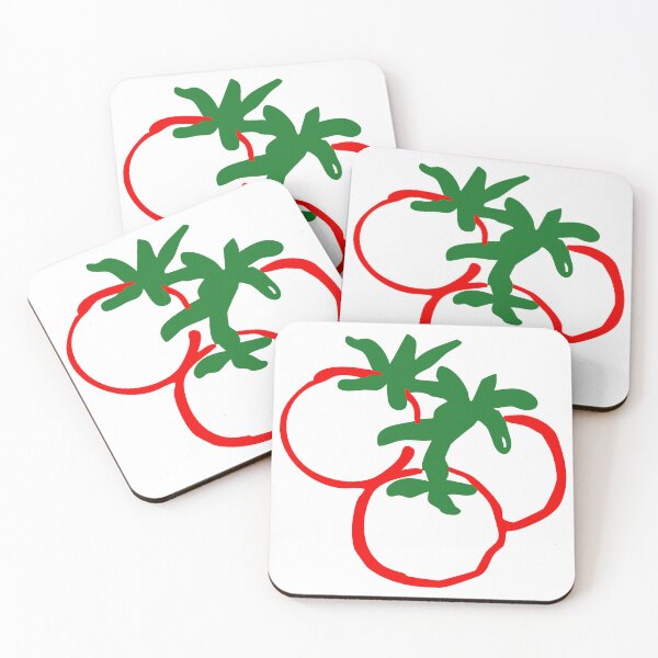 Item preview, Three Tomatoes Doodle – Simple Red Line Art designed and sold by EmeraldeaArt.