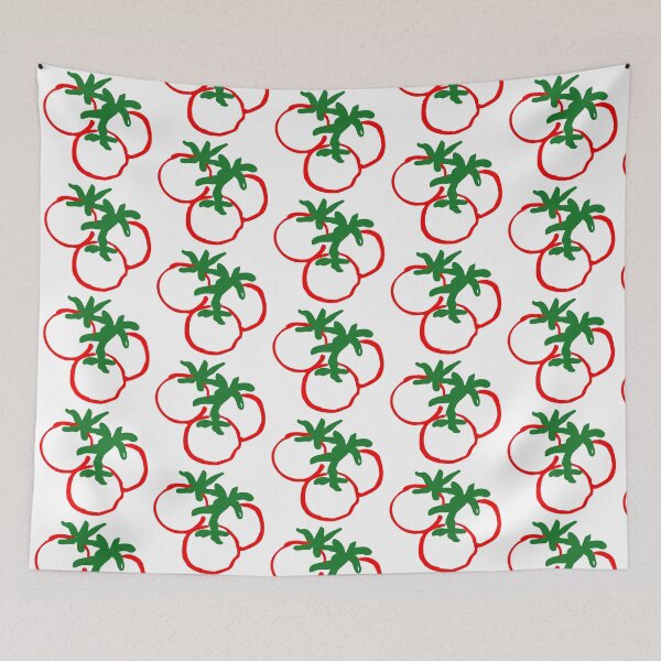 Item preview, Three Tomatoes Doodle – Simple Red Line Art designed and sold by EmeraldeaArt.