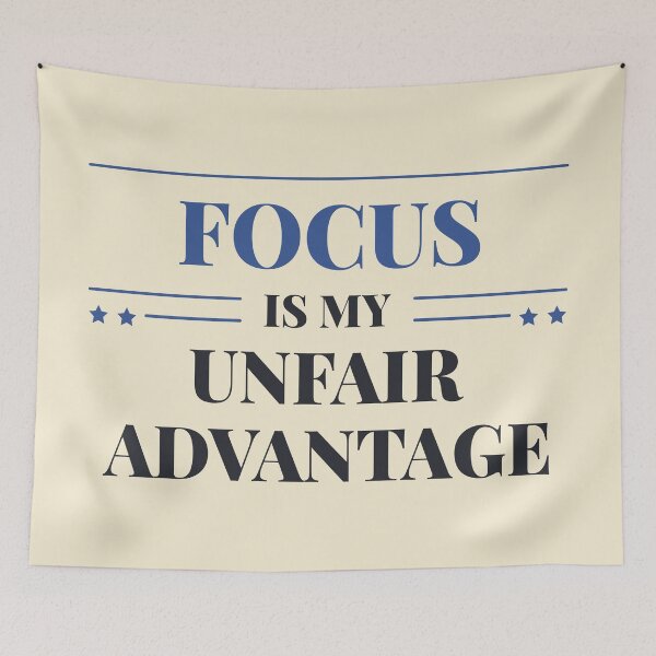 Item preview, Focus is my unfair advantage - Dark typography designed and sold by Revextyr.