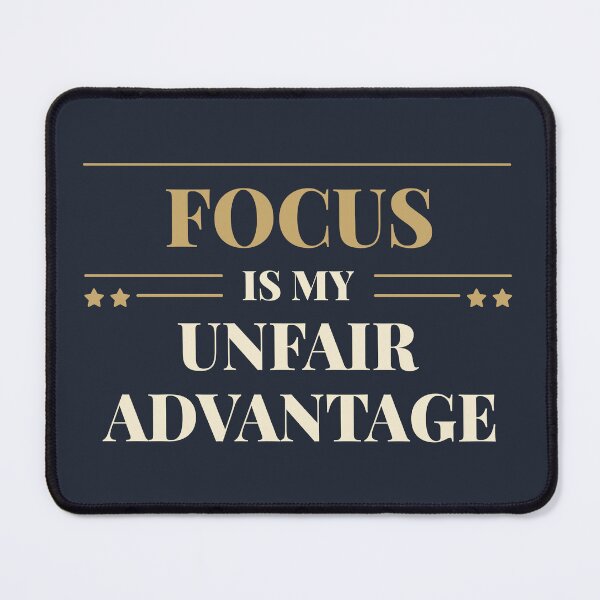 Item preview, Focus is my unfair advantage - Light typography designed and sold by Revextyr.