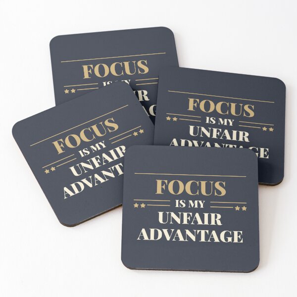 Item preview, Focus is my unfair advantage - Light typography designed and sold by Revextyr.