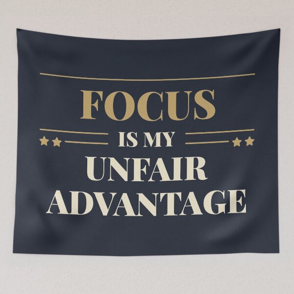 Item preview, Focus is my unfair advantage - Light typography designed and sold by Revextyr.