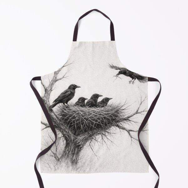 Item preview, Crow Nest Charcoal Drawing | Dark Gothic Bird Illustration designed and sold by DrizzyV.