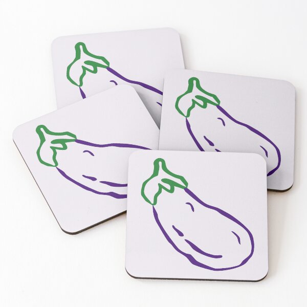 Item preview, Eggplant Line Art – Simple Vegetable Doodle designed and sold by EmeraldeaArt.