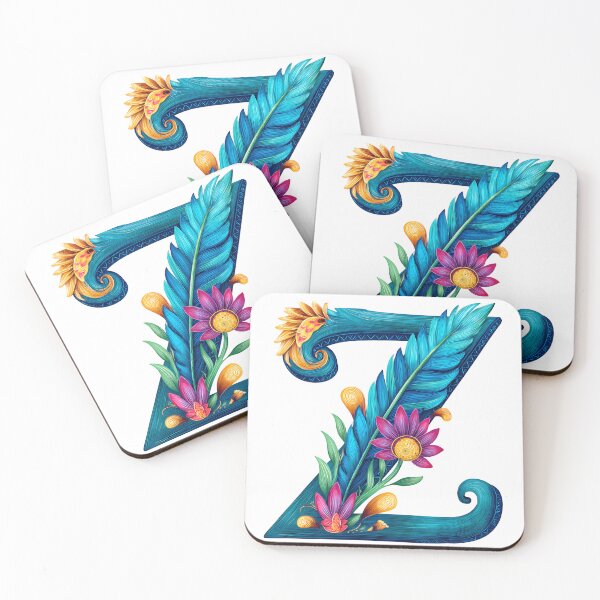 Item preview, Floral Letter Z - Vibrant Botanical Alphabet Art Print designed and sold by DesignArtist.ia.
