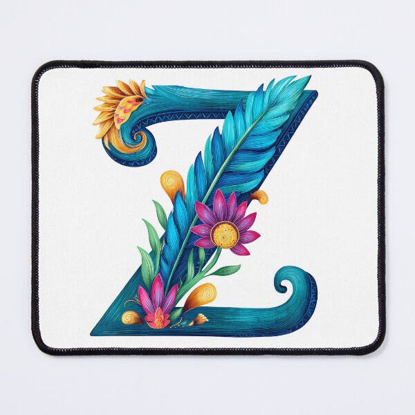 Item preview, Floral Letter Z - Vibrant Botanical Alphabet Art Print designed and sold by DesignArtist.ia.