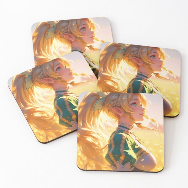 Item preview, Leafa Sword Art Online Sunset Golden Field Warm Light Side Profile designed and sold by PMartistStudio.