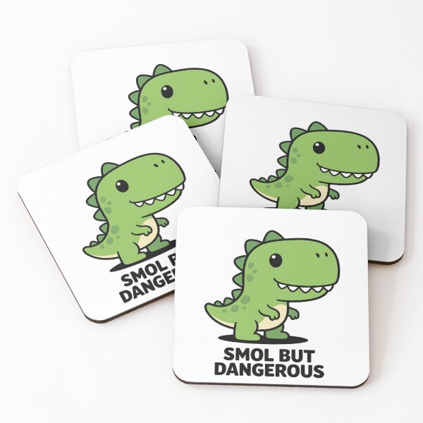 Item preview, Smol But Dangerous Cute Dinosaur Funny Minimal Design designed and sold by Echo-Draw.