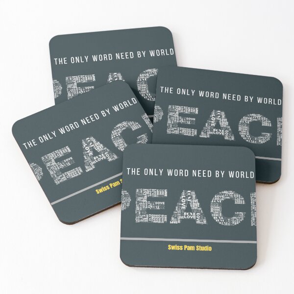 Item preview, Peace- the only word need by world designed and sold by Swiss Pam Studio.