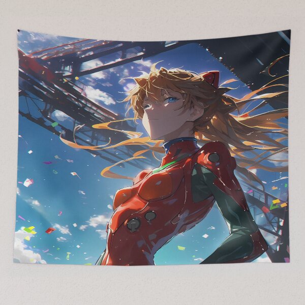 Item preview, Asuka Langley Soryu Neon Genesis Evangelion Bright Sky Red Plugsuit designed and sold by PMartistStudio.