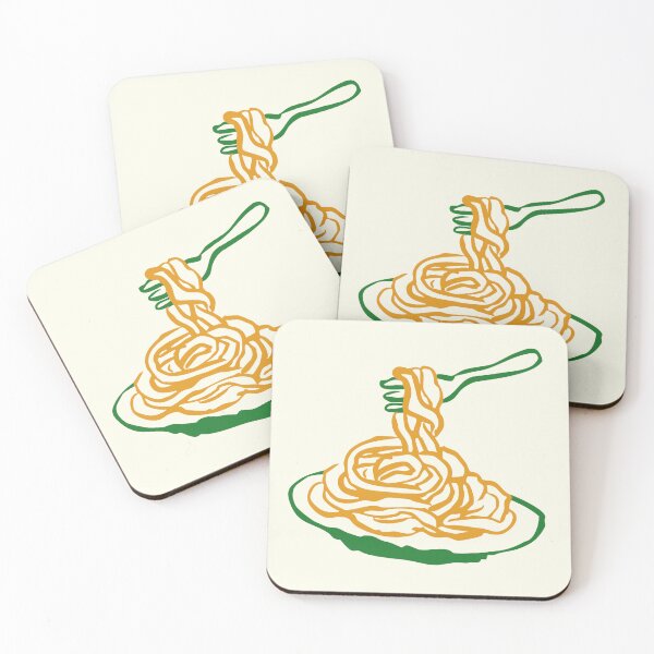 Item preview, Spaghetti Plate Doodle – Green and Yellow Line Art designed and sold by EmeraldeaArt.