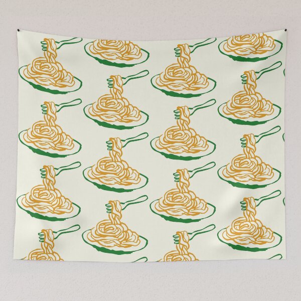 Item preview, Spaghetti Plate Doodle – Green and Yellow Line Art designed and sold by EmeraldeaArt.
