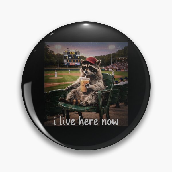 Item preview, Raccoon I Live Here Now Funny Ballpark Animal designed and sold by DeJuasLincoln.