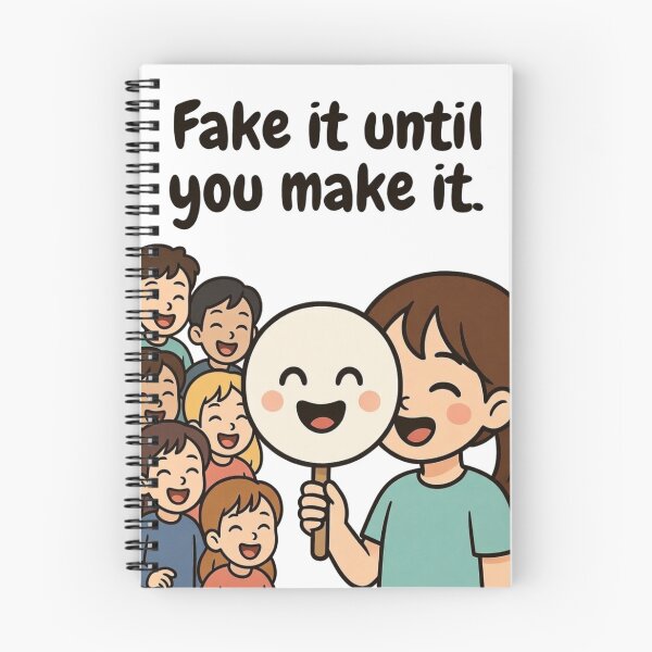 Item preview, Fake It Til You Make It Happy Girl designed and sold by octozap.
