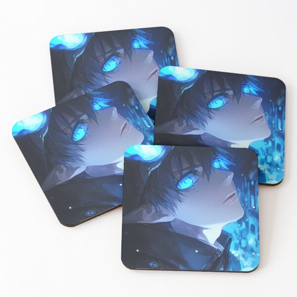 Item preview, Rin Okumura Blue Exorcist Blue Flames Glowing Eyes designed and sold by PMartistStudio.