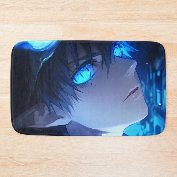 Item preview, Rin Okumura Blue Exorcist Blue Flames Glowing Eyes designed and sold by PMartistStudio.