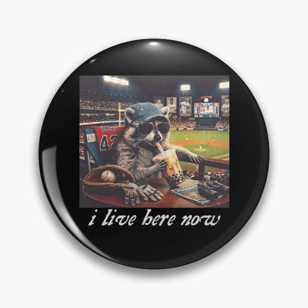 Item preview, Raccoon I Live Here Now Funny Animal Meme designed and sold by DeJuasLincoln.