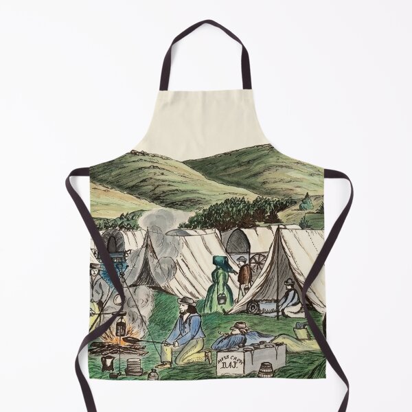 Item preview, Humboldt River Wagon Camp 1859 Pioneer Life Illustration designed and sold by TheSoulOfArt.
