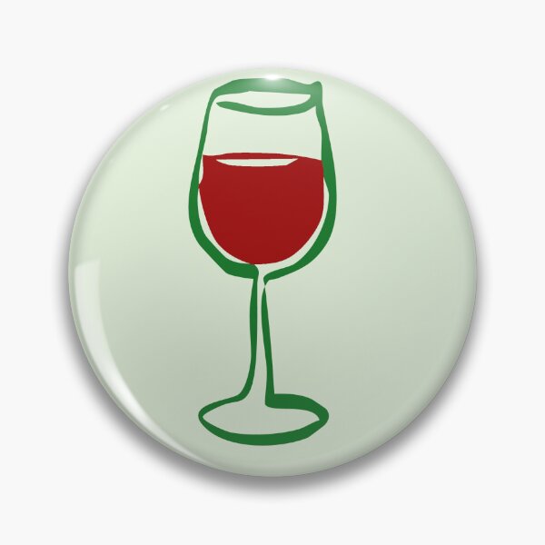 Item preview, Red Wine Glass Doodle – Green and Red Line Art designed and sold by EmeraldeaArt.
