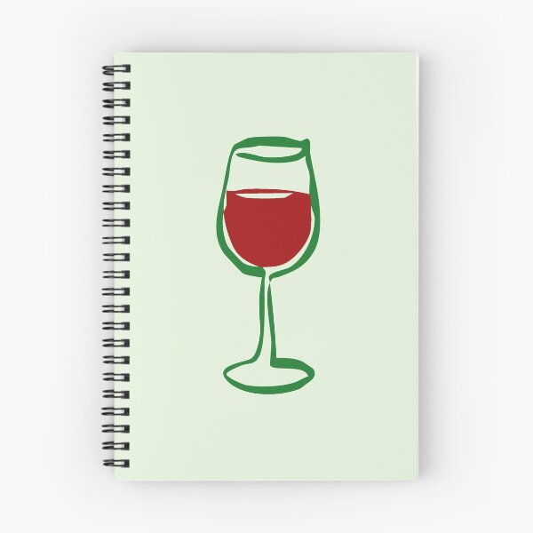 Item preview, Red Wine Glass Doodle – Green and Red Line Art designed and sold by EmeraldeaArt.
