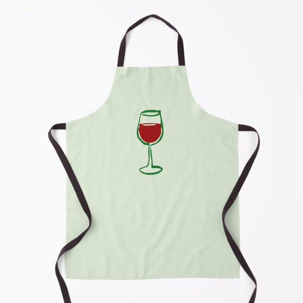 Item preview, Red Wine Glass Doodle – Green and Red Line Art designed and sold by EmeraldeaArt.