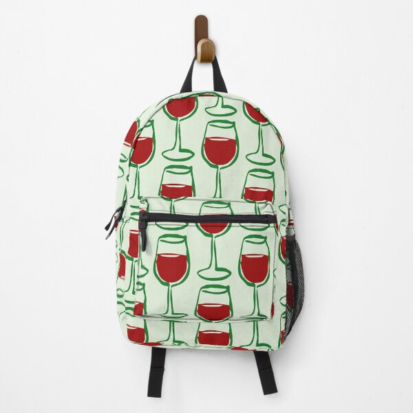 Item preview, Red Wine Glass Doodle – Green and Red Line Art designed and sold by EmeraldeaArt.