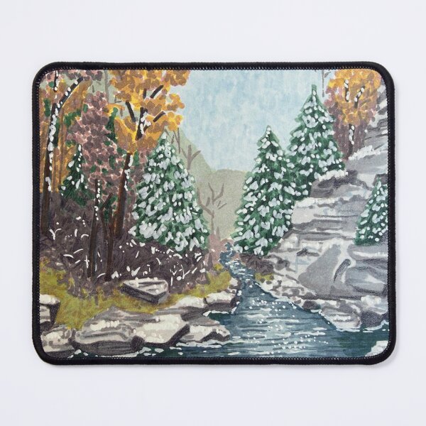 Item preview, Carpathian Mountain River Wall Art | Forest Stream Printable | Moody Nature Decor designed and sold by DesignsByCornea.