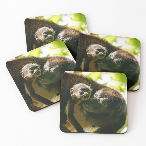 Item preview, Mother Monkey with Baby – Cute Wildlife Family Moment designed and sold by WildFrameNature.