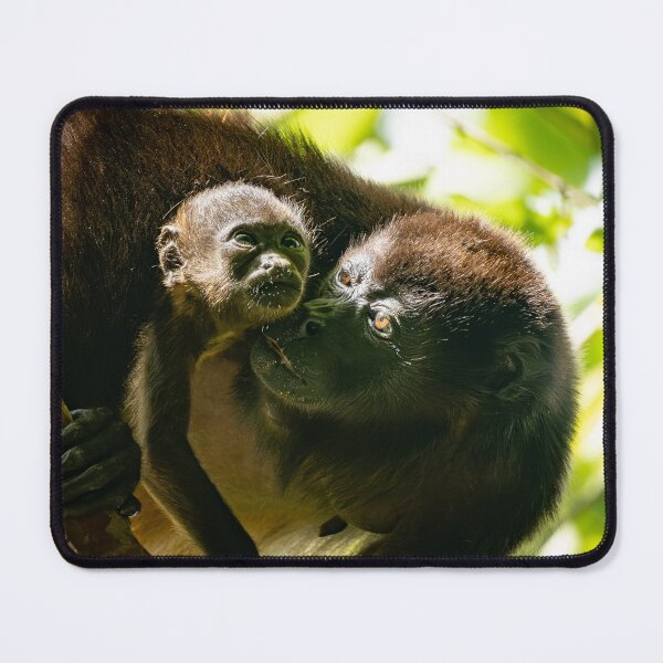 Item preview, Mother Monkey with Baby – Cute Wildlife Family Moment designed and sold by WildFrameNature.