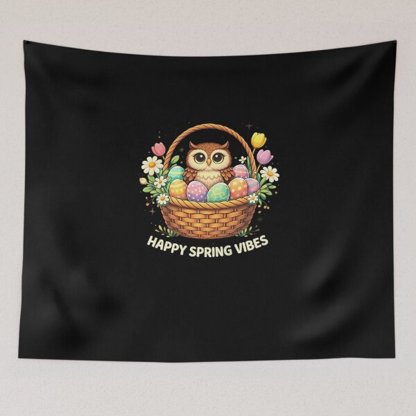 Item preview, easter owl - happy spring vives designed and sold by trendie-tees.
