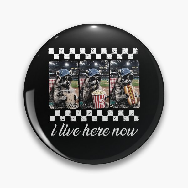 Item preview, Raccoon I Live Here Now Cute Ballfield Animal Design designed and sold by DeJuasLincoln.