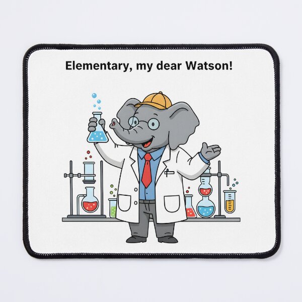 Item preview, Cute Elephant Scientist Funny Chemistry Cartoon Design. designed and sold by The-T-In-Retro.