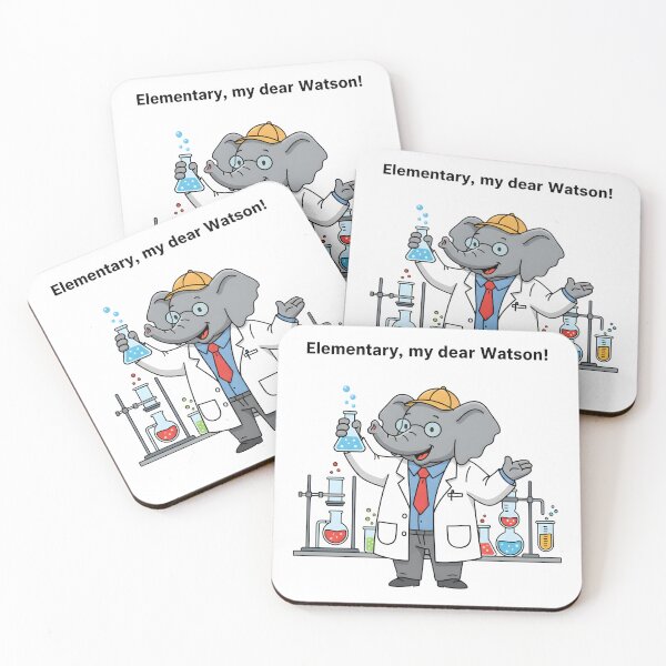 Item preview, Cute Elephant Scientist Funny Chemistry Cartoon Design. designed and sold by The-T-In-Retro.