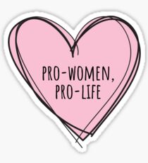Pegatina pro-mujeres, pro-vida