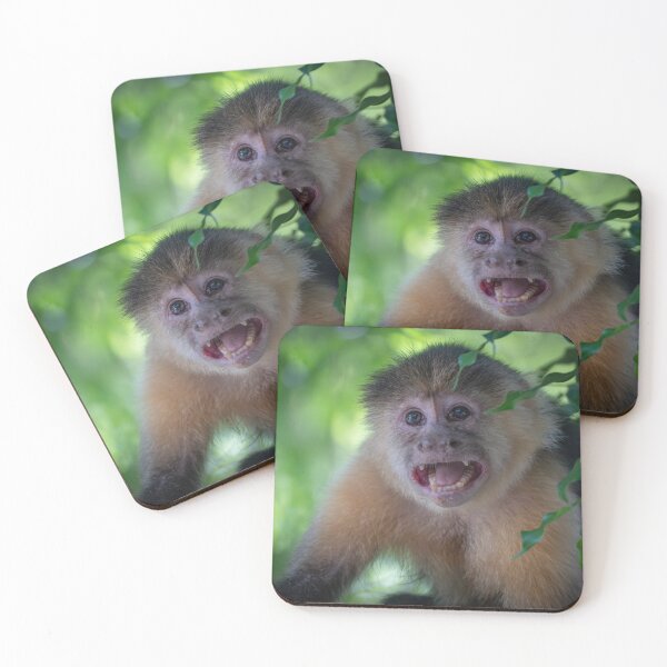 Item preview, Funny Monkey Face Close-Up – Cute Wildlife Expression designed and sold by WildFrameNature.