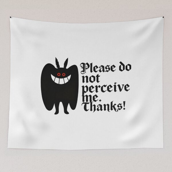 Item preview, Do Not Perceive Me Funny Mothman Meme designed and sold by ylodecdtv11.