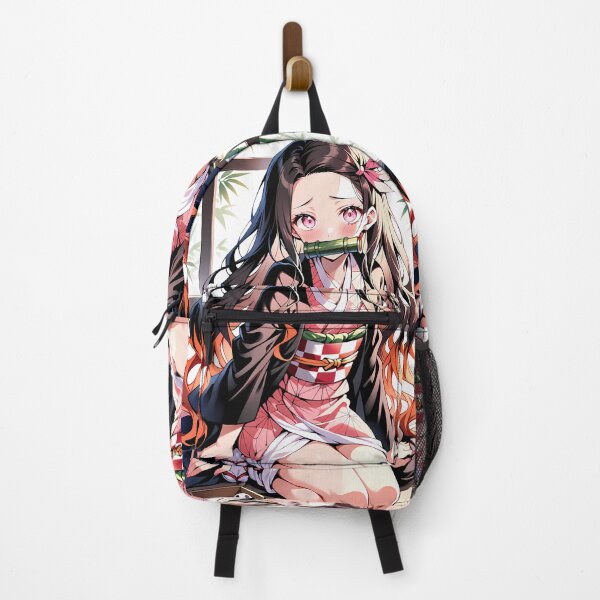 Item preview, Nezuko Kamado Demon Slayer Shy Kimono Bamboo Grove Portrait designed and sold by PMartistStudio.