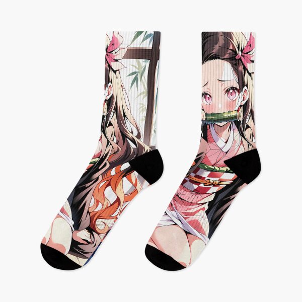 Item preview, Nezuko Kamado Demon Slayer Shy Kimono Bamboo Grove Portrait designed and sold by PMartistStudio.