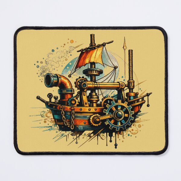 Item preview, Steamborne Dreamship - The Clockwork Mariner designed and sold by Jani-art-world.