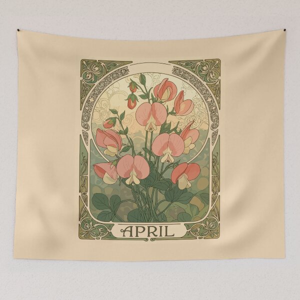 Item preview, Sweet Pea Garden Birth Month Flower designed and sold by taiche.