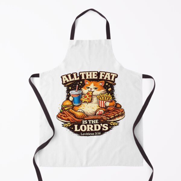 Item preview, All The Fat is The Lord's Cat Food Feast Funny Bible Parody designed and sold by OlizaPrint.